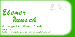 elemer wunsch business card